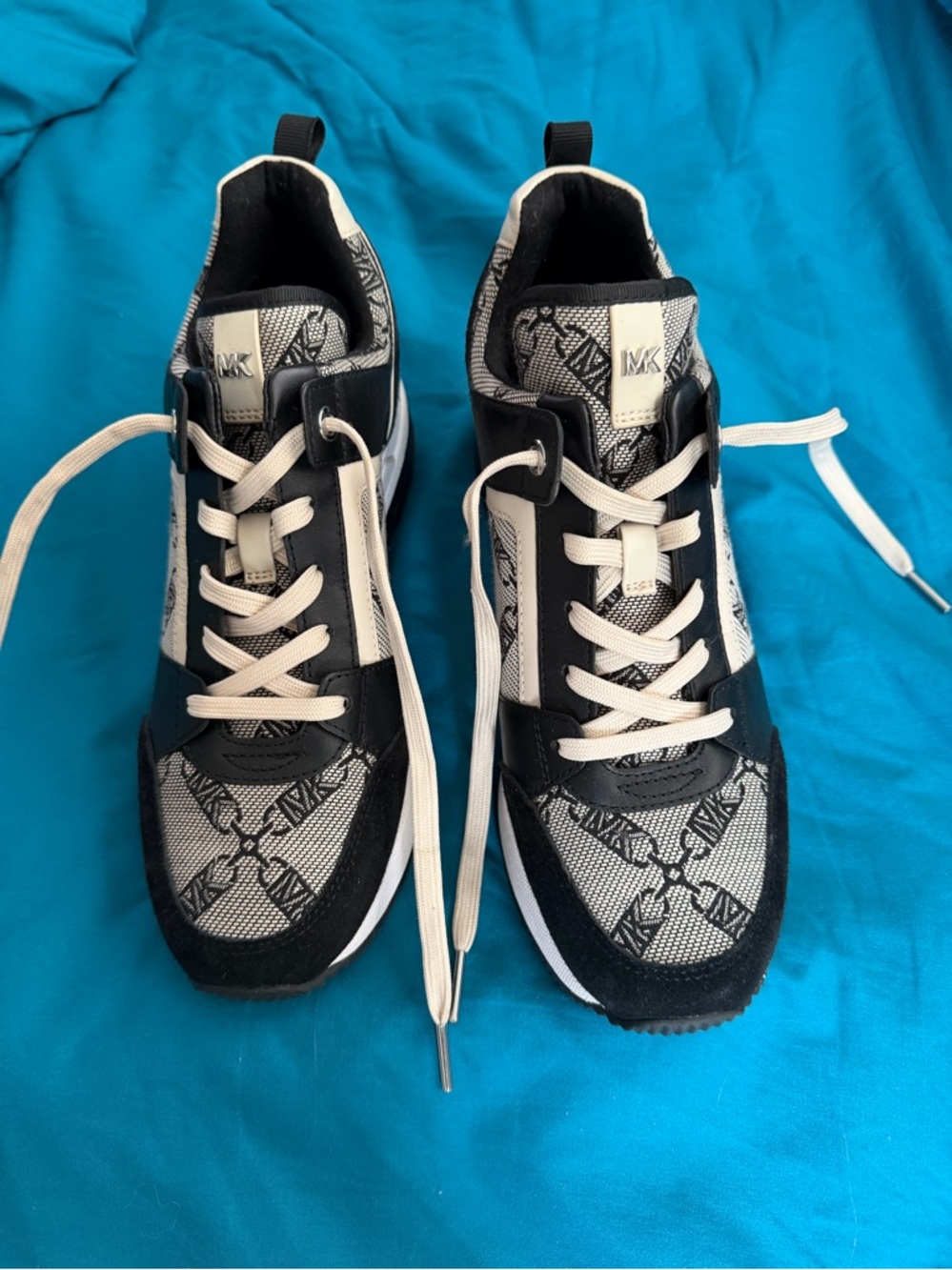 Michael Kors Black & Cream Logo Runner Sneakers